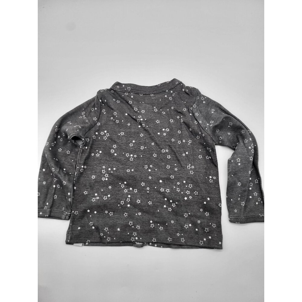 LITTLE PLANET BY CARTER'S Organic 2 PC Set Gray Stars Pants Button Up Top 9M - Picture 3 of 5
